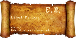 Bibel Marion névjegykártya